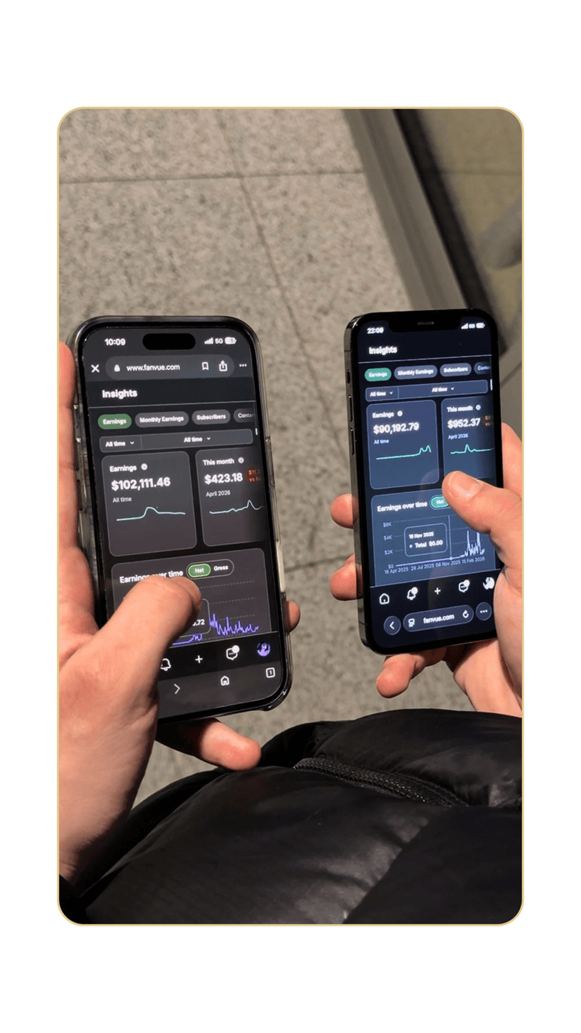 Fanvue mobile earnings
